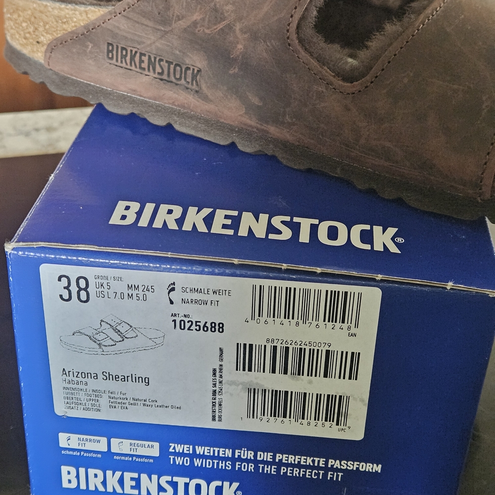Birkenstock Arizona Shearling Sandals in Mocha - Picture 8 of 9